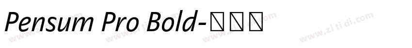 Pensum Pro Bold字体转换
